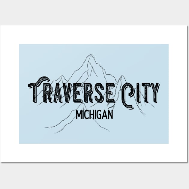 Traverse City Michigan Gift for Midwest Lover Wall Art by Hopscotch Shop Gifts